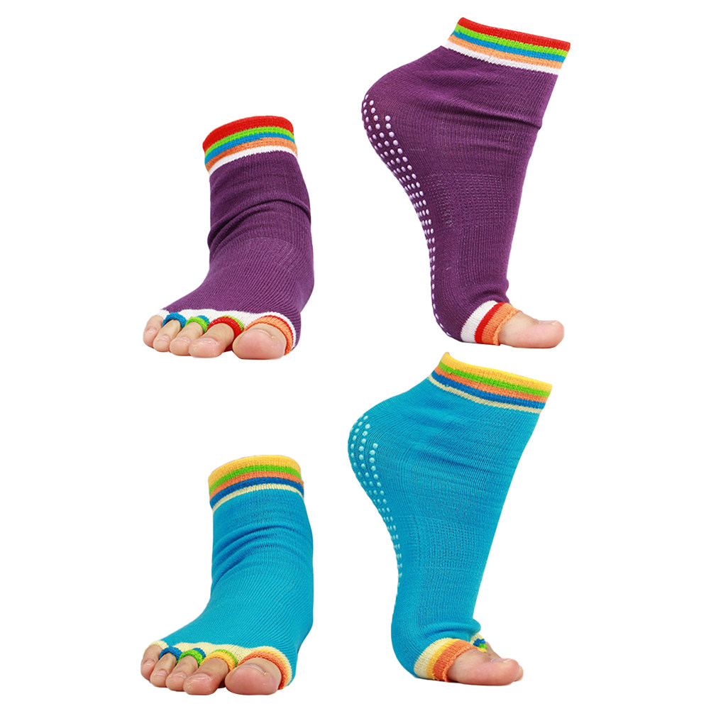 Grip Sock Yoga - 2Pair Anti-Slip Yoga Socks Premium Silicone