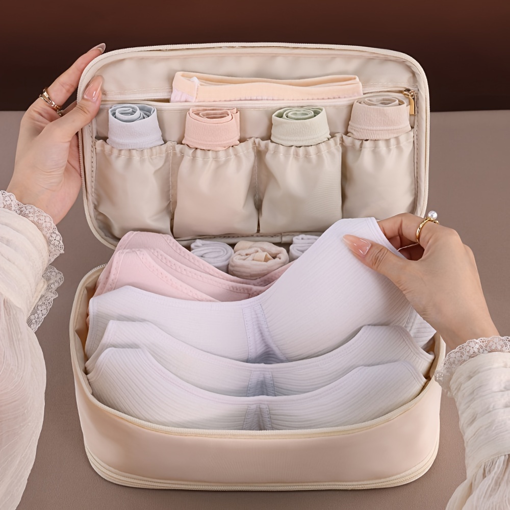Sock Organizer Tray - 1pc Double Layer Underwear Organizer Durable