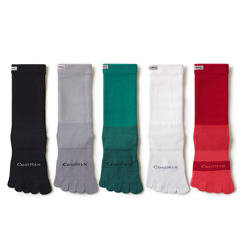 1/5 Pairs Men's High Crew Five - Toe Sock Split recensione e prezzo