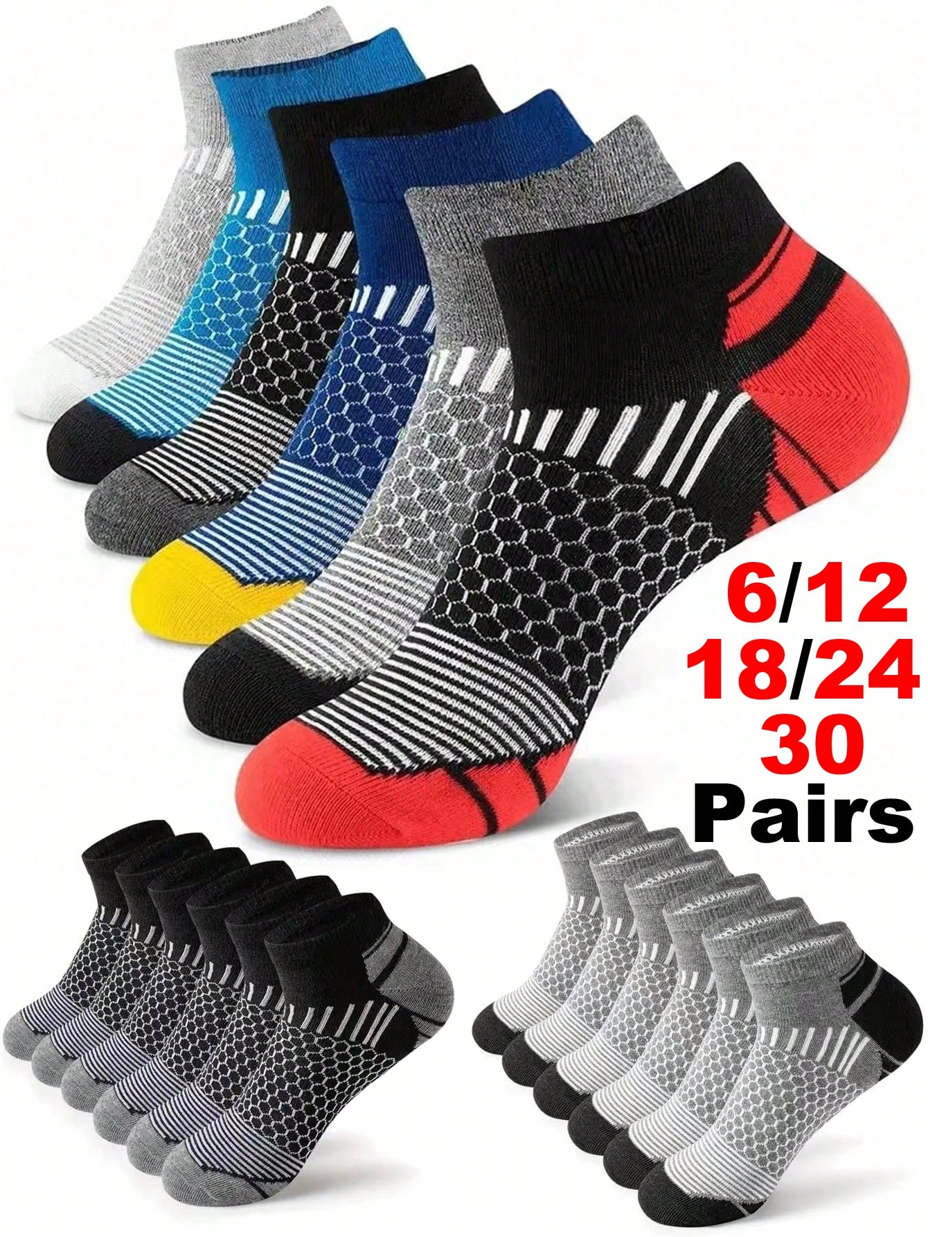 12Pairs Men's Ankle Athletic S - Ankle Sock Low Cut recensione e prezzo