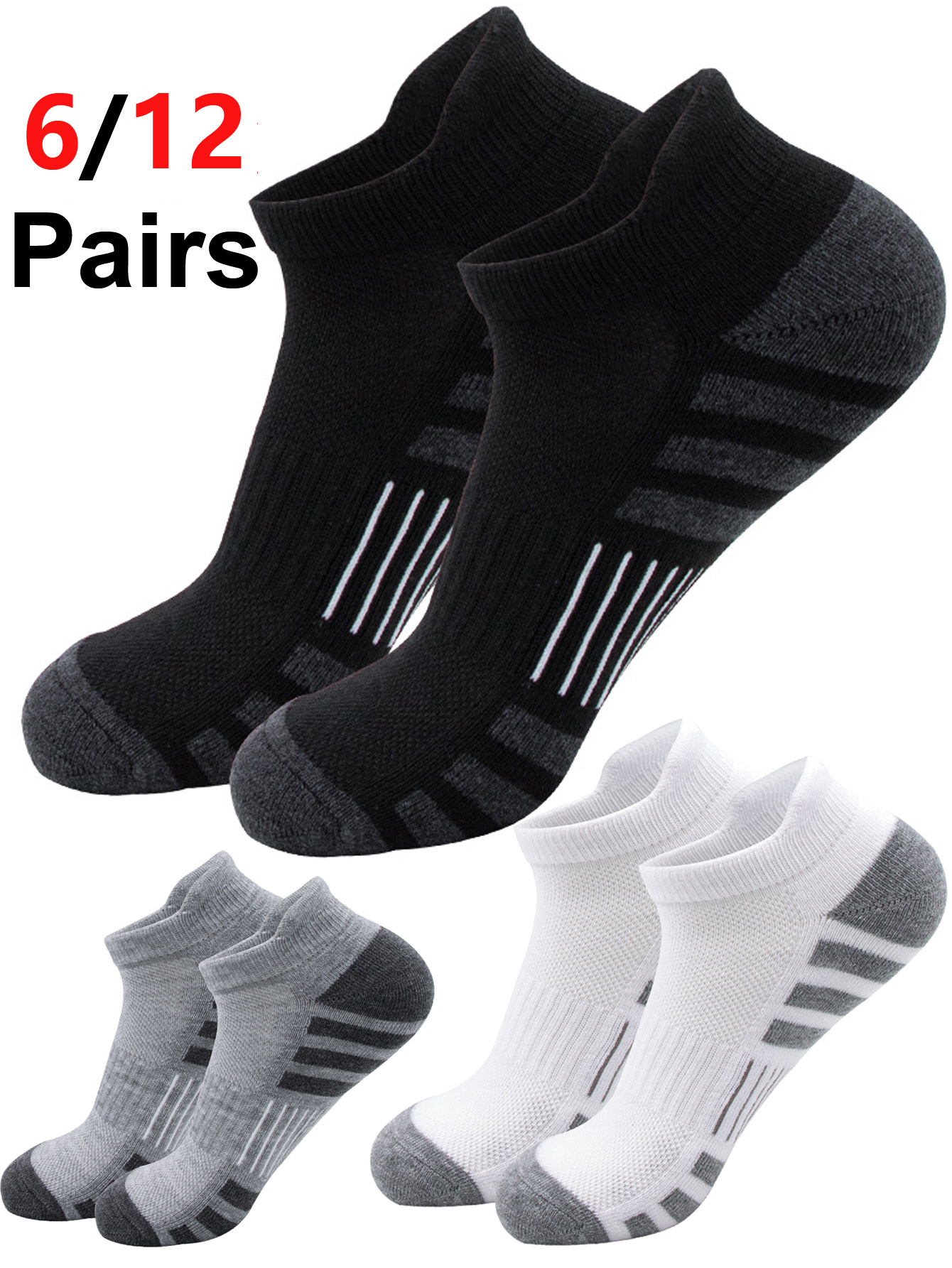 6/12Pairs Low Cut Ankle Athlet - Athletic Sock Cushion recensione e prezzo