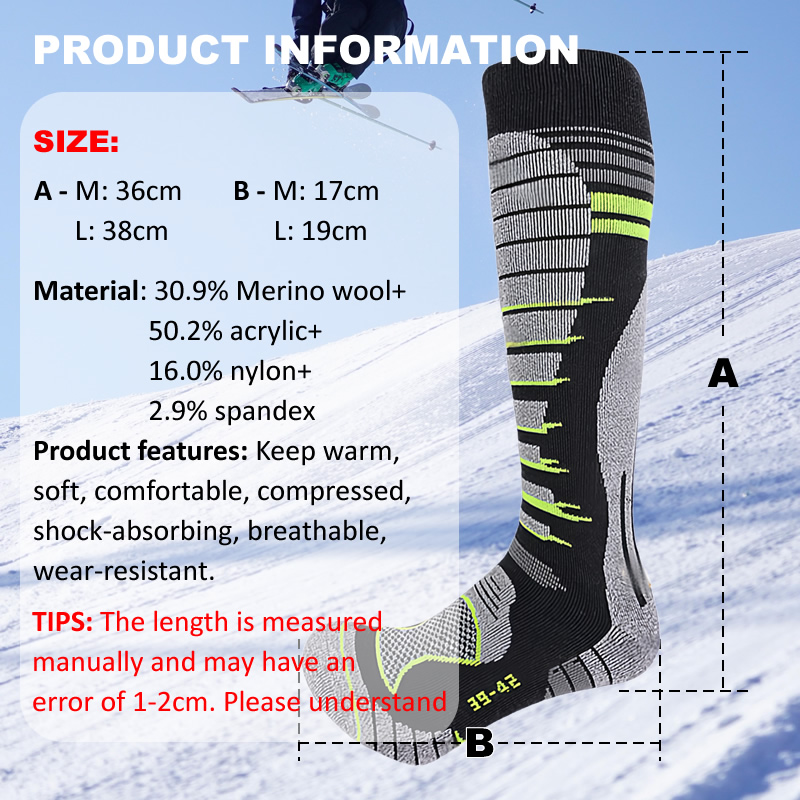 Merino Wool Ski Socks Cold Wea - Thermal Sock Winter recensione e prezzo