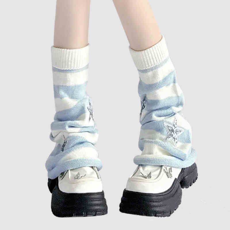 Y2K Striped Leg Warmers Star R - Boot Sock Slouchy recensione e prezzo
