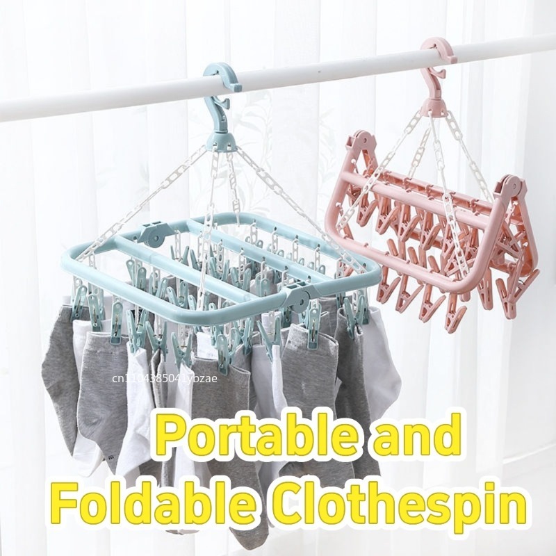 32 Clips Folding Clothes Dryer - Sock Organizer Tray recensione e prezzo