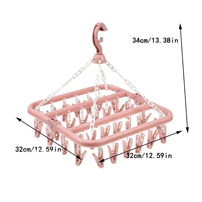 32 Clips Folding Clothes Dryer - Sock Organizer Tray recensione e prezzo