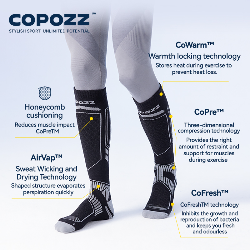 COPOZZ Merino Wool Winter Ski  - Thermal Sock Winter recensione e prezzo