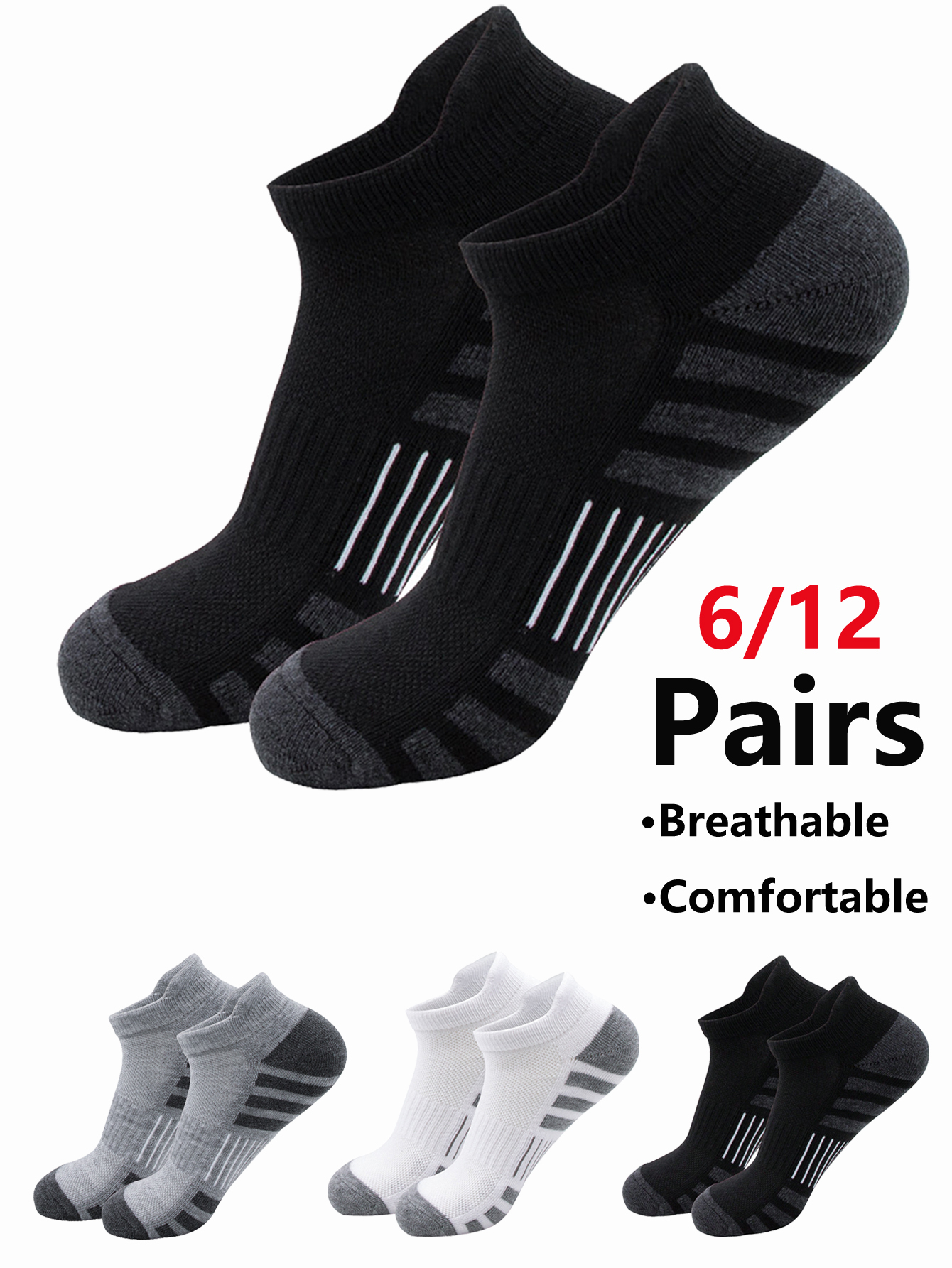 6/24 Pairs Cushioned Breathabl - Athletic Sock Cushion recensione e prezzo
