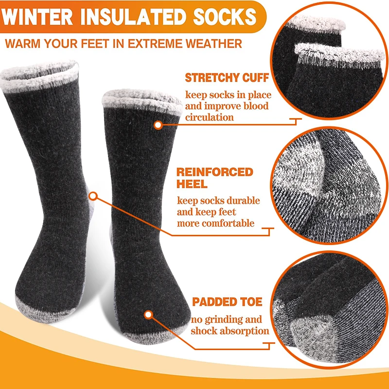 3Pairs High-Quality Thicken Wi - Thermal Sock Winter recensione e prezzo
