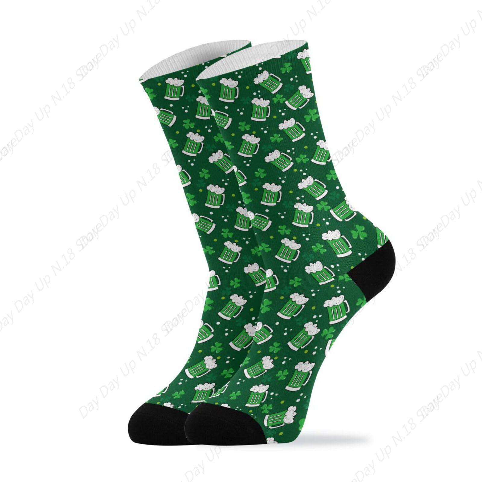 Green Clover Leaf Beer St. Pat - Cotton Crew Sock Pack recensione e prezzo