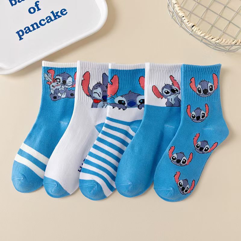 5 Pairs Women Mid Calf Cartoon - Knee High Sock Women recensione e prezzo