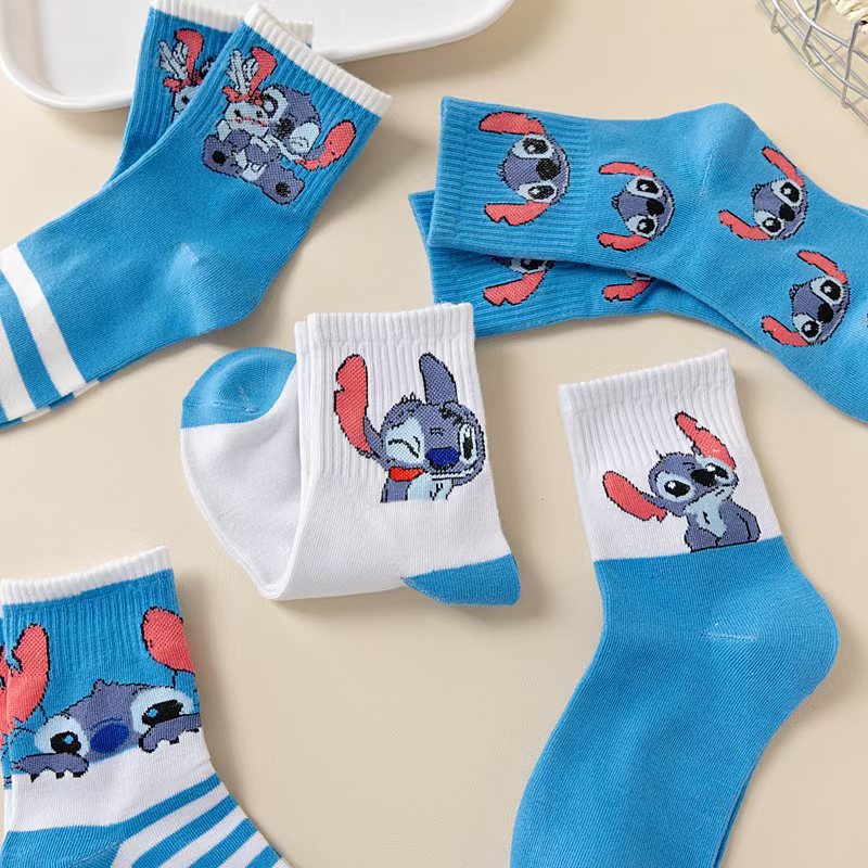 5 Pairs Women Mid Calf Cartoon - Knee High Sock Women recensione e prezzo