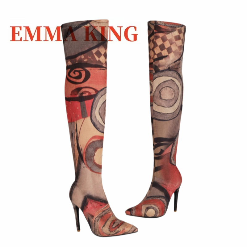 Women's Art Print Thigh High B - Knee High Sock Women recensione e prezzo