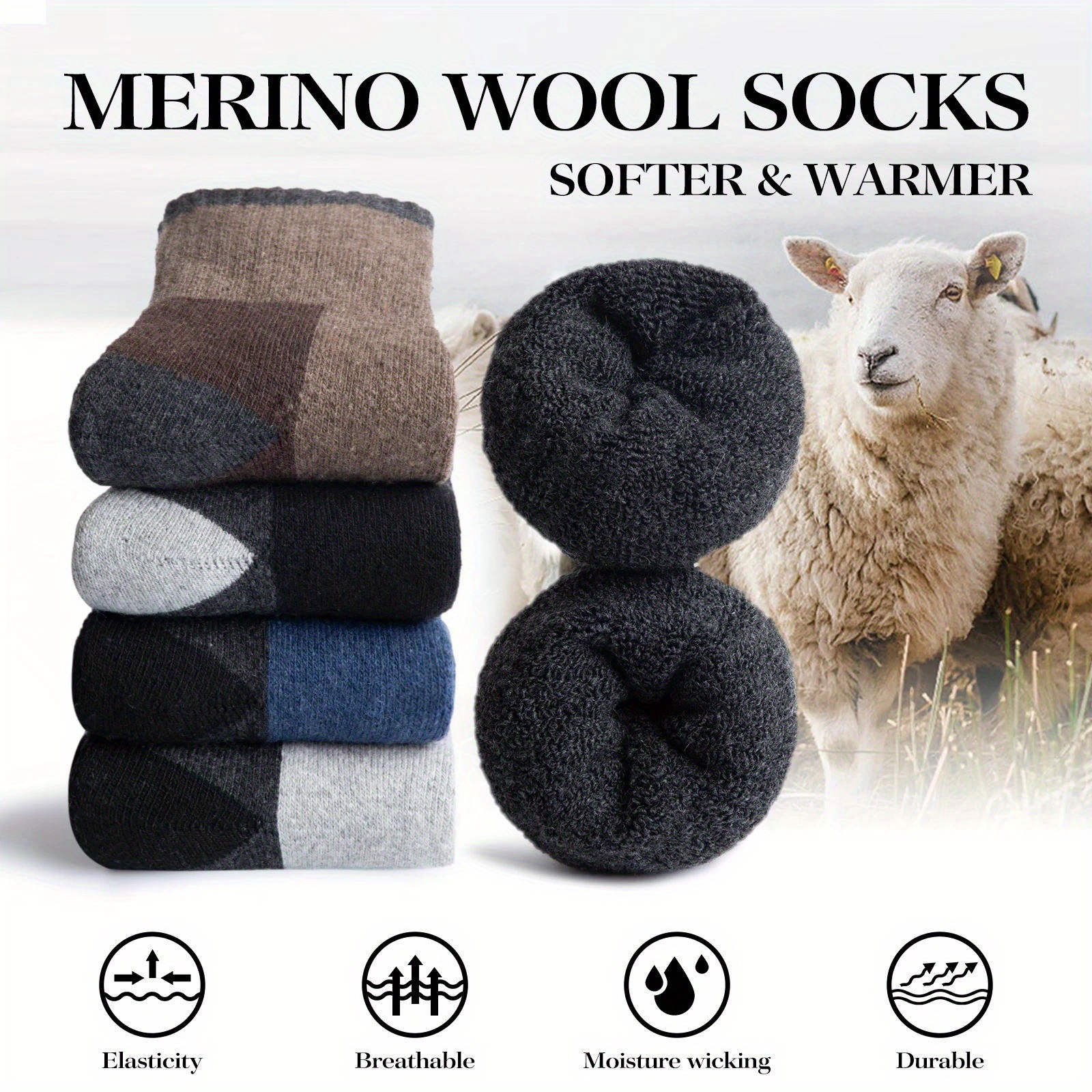 Winter Merino Wool Socks Thick - Wool Hiking Sock recensione e prezzo