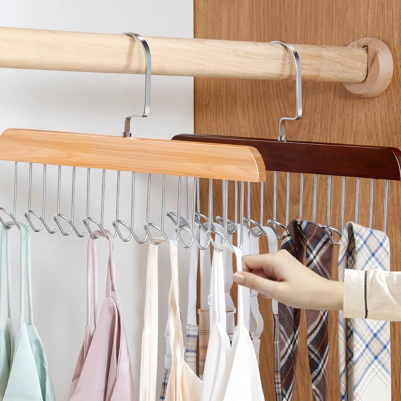 Solid Wood Eight-hook Hanger M - Sock Organizer Tray recensione e prezzo