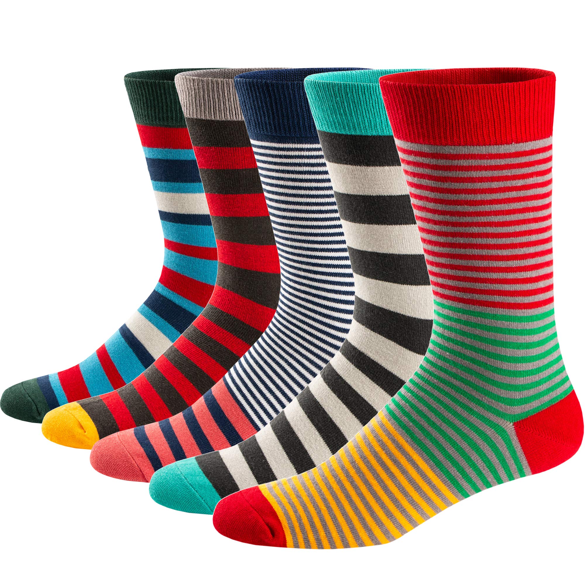 5Pairs Mens Fun Dress Socks, P - Cotton Crew Sock Pack recensione e prezzo