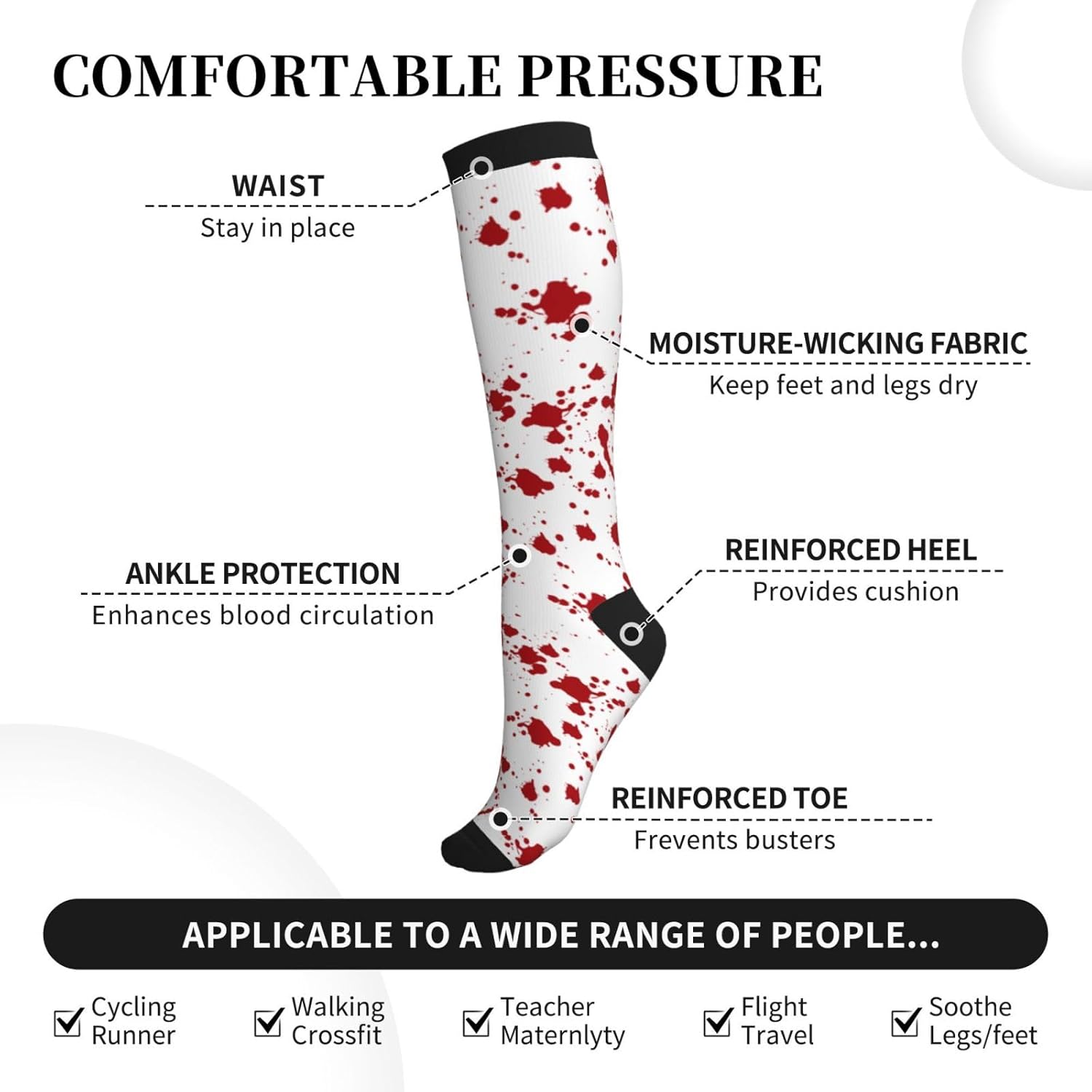 Compression Socks Calf Knee Hi - Knee High Sock Women recensione e prezzo