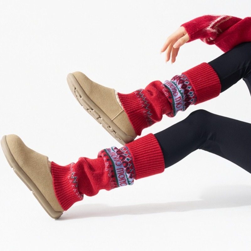 ​Fair Isle Knitted Leg Warmers - Boot Sock Slouchy recensione e prezzo