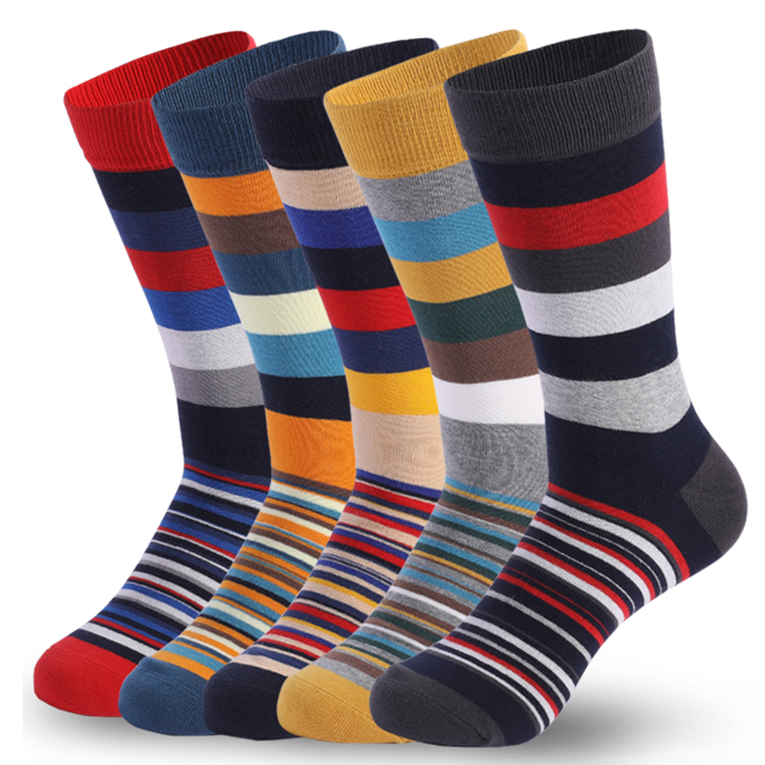 5Pairs Mens Fun Dress Socks, P - Cotton Crew Sock Pack recensione e prezzo