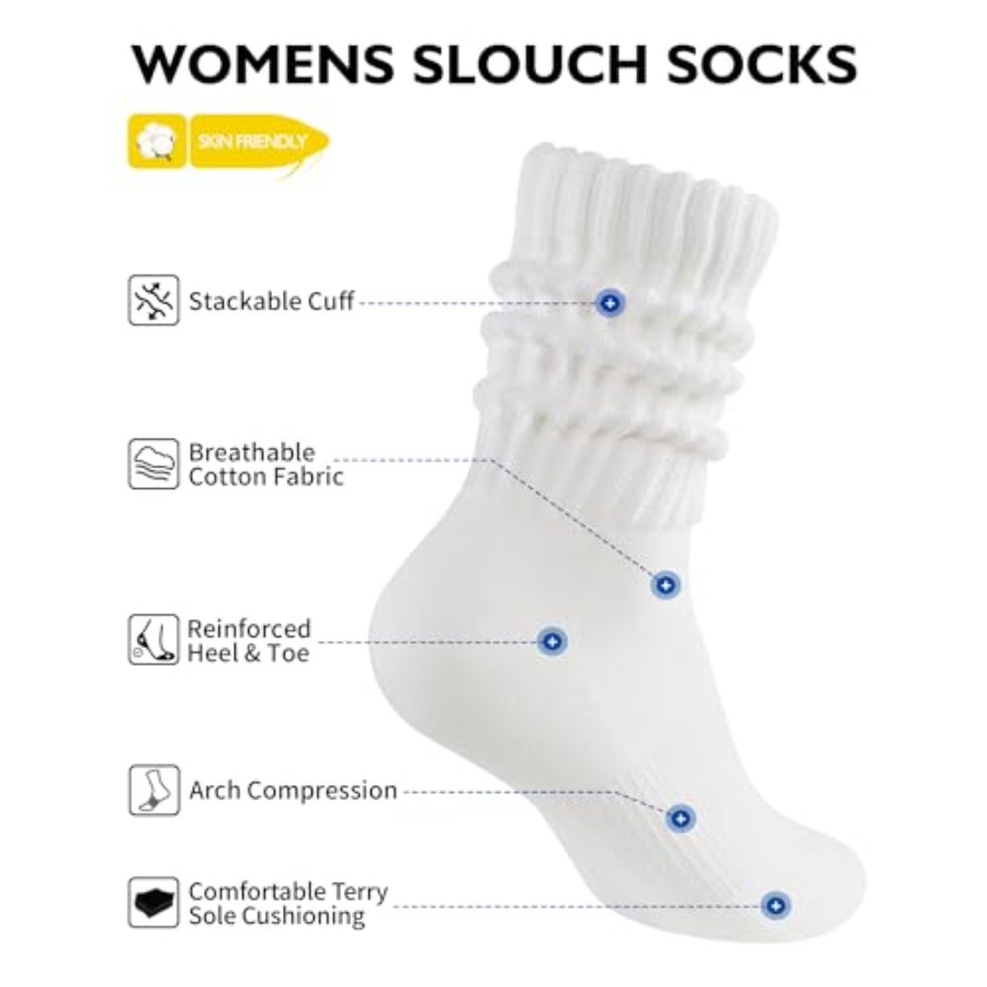 CLOSEMATE Womens Scrunch Crew  - Boot Sock Slouchy recensione e prezzo