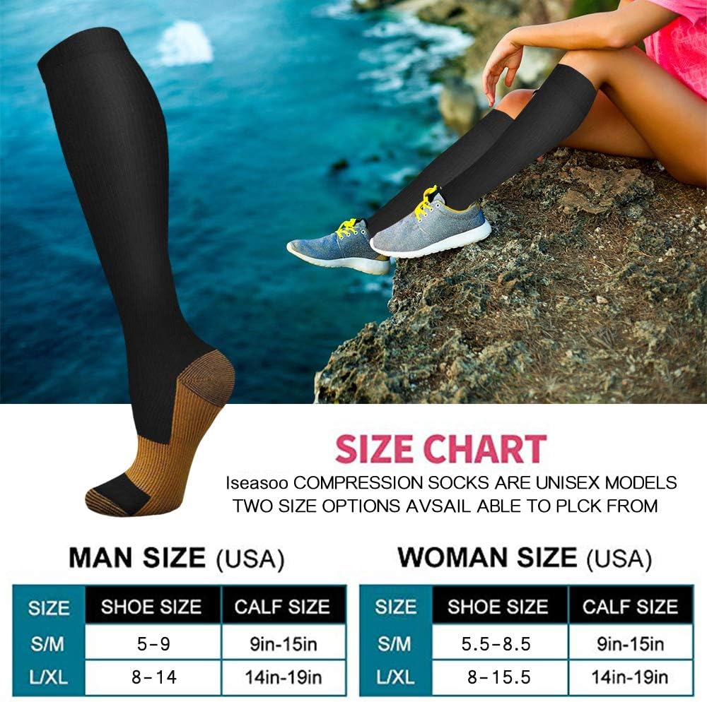 6 Pairs Solid Color Copper Com - Compression Sock Medical recensione e prezzo