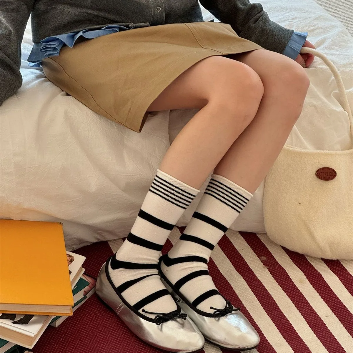 Korean Winter Striped Wool Sil - Silk Sock Bamboo recensione e prezzo