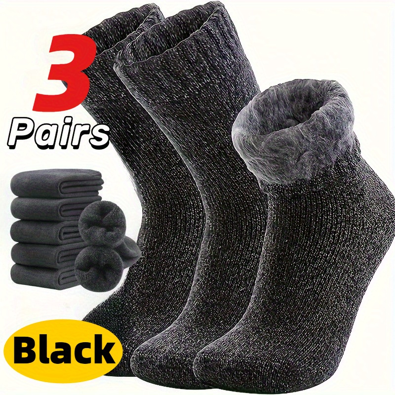 Three Pairs of Men'S Black Soc - Thermal Sock Winter recensione e prezzo